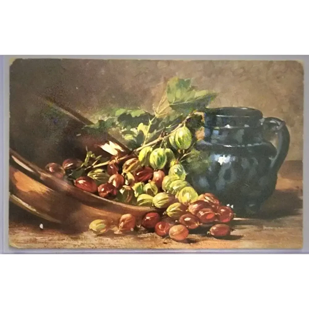 Lot Of Four Vintage Antique Postcards Decanters